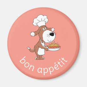 Íman Bon Appétit Chef Cook Cute Funny Dog Cartoon