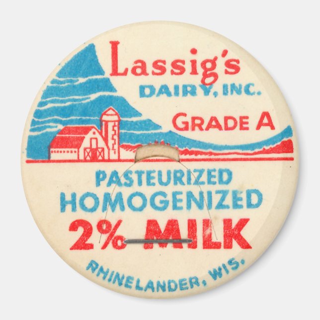 Íman Boné de frasco para injetáveis de leite (Frente)