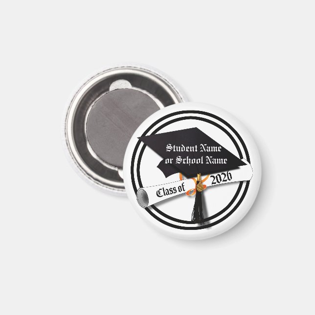 Íman Boné e Diploma Classe de Graduação 2026 (Front/Back)