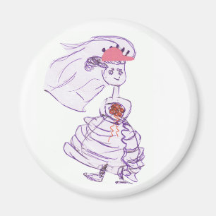 Íman Boné Rosa Baseball Noiva