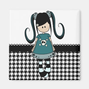 Íman Boneca de pano feminino retro