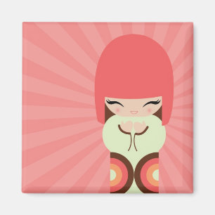 Íman boneca do kokeshi