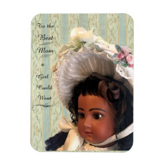 Íman Boneca Victoriana Negra Mãe Dotada Foto Magnet
