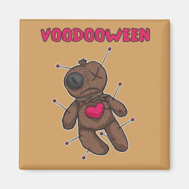 Íman Boneca Voodoo - Brinquedo de Halloween (Frente)