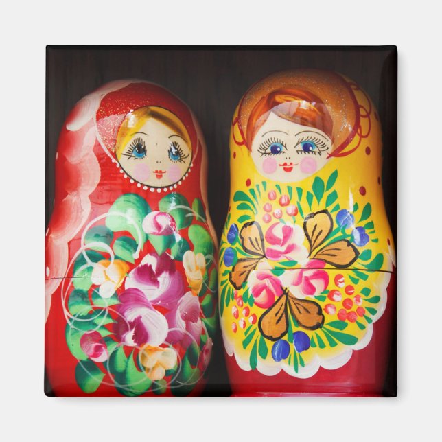 Íman Bonecas Matryoshka Coloridas (Frente)