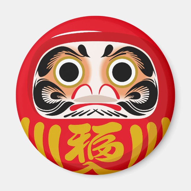 Íman Boneco Daruma (amuleto tradicional japonês de boa  (Frente)