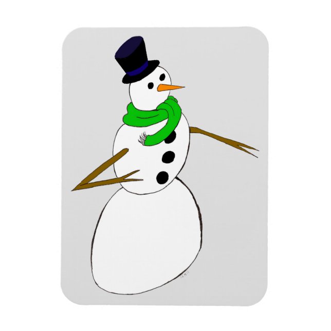 Íman boneco de neve (Vertical)