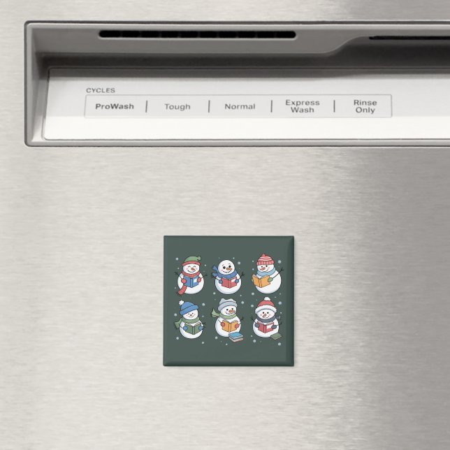 Íman Boneco de Neve Amante de Livros Presente de Leitur (In Situ (Dishwasher))