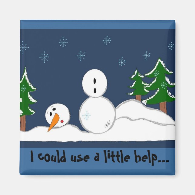 Íman Boneco de Neve com Dito (Frente)