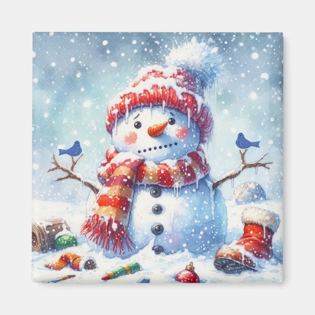 Íman Boneco de Neve Congelado (Frente)