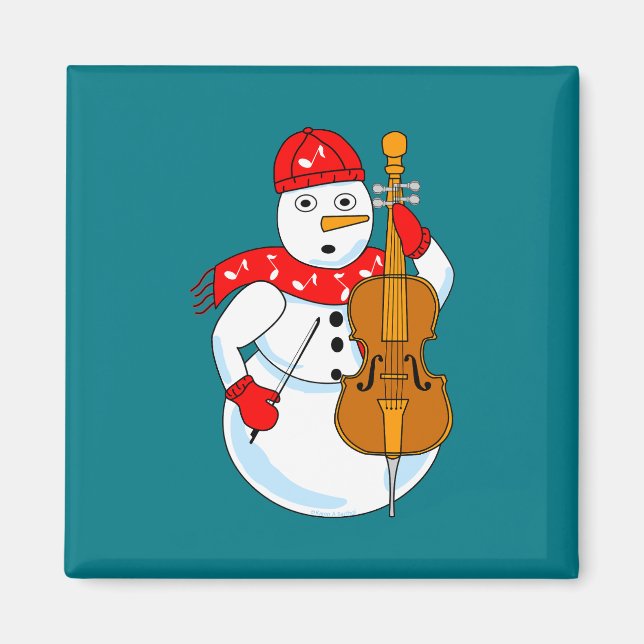 Íman Boneco de Neve de Violoncelo (Frente)