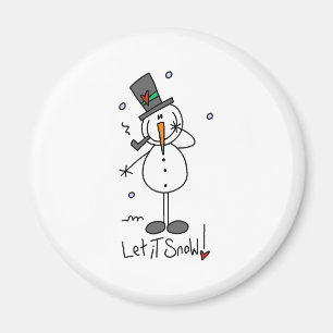 Íman Boneco de Neve Deixe Nevar