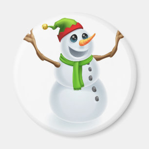 Íman Boneco de neve do Natal feliz