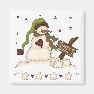 Íman Boneco de neve e Snowballs