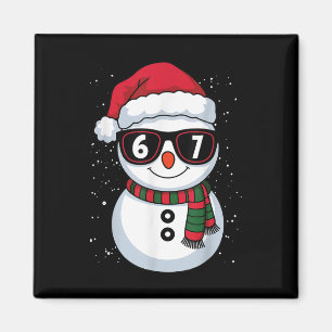 Íman Boneco de Neve Engraçado Seis Sete Natal 67 Meme G
