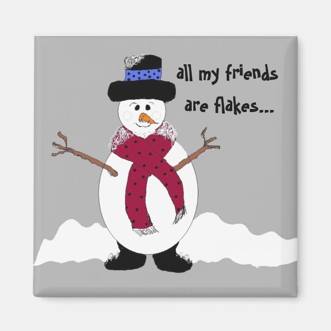Íman Boneco de Neve Flocodeneve (Frente)