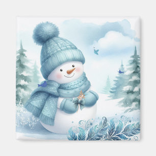 Íman Boneco de Neve Mundo Azul Gelado