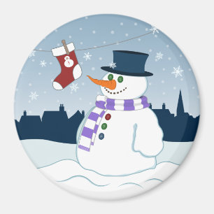 Íman Boneco de neve & Natal da meia