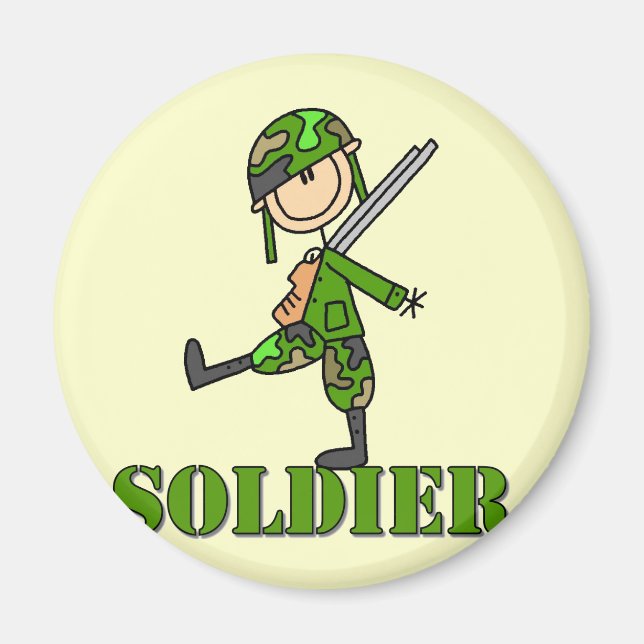 Íman Boneco de Soldado em Palito (Frente)