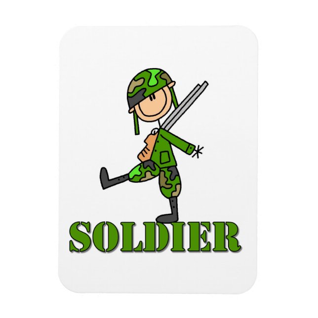 Íman Boneco de Soldado em Palito (Vertical)