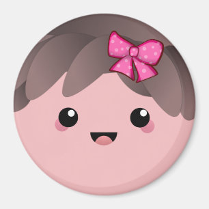 Íman Bonita cara feliz kawaii boneco de desenho japonê