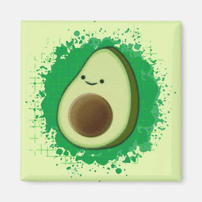 Íman Bonita Cartoon Avocado (Frente)