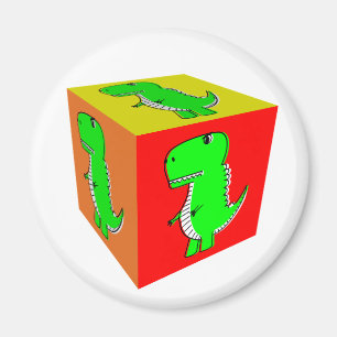 Íman Bonita Cartoon Dino Cube Art