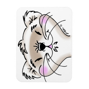 Íman Bonita Cartoon Ferret Face