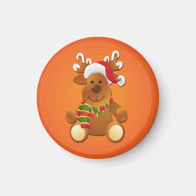 Íman Bonita e Engraçada Reindedora de Natal (Frente)