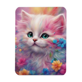 Íman Bonita Gato Branco Fluffy