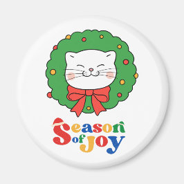 Íman Bonita Kawaii Cat Wreath Season of Joy
