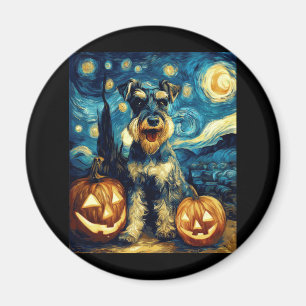 Íman Bonita miniatura Schnauzer Cachorro Halloween Jack