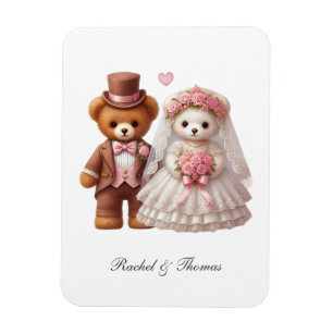 Íman Bonita Noiva De Urso De Teddy E Casamento De Noite