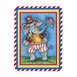 ÍMAN  BONITA PAVILHÃO ELEFANTE DE ONDA PATRIÓTICA AMER
