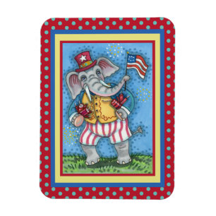 ÍMAN BONITA PAVILHÃO ELEFANTE DE ONDA PATRIÓTICA AMER