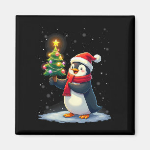 Íman Bonita Pinguim Árvore de Natal Pajama Meninas Funn