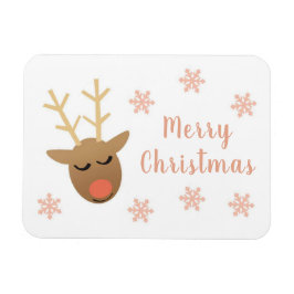 Íman Bonita Reindeja de Natal Rosa Dourada