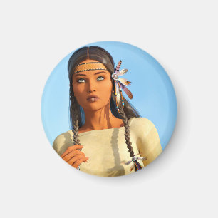 Íman Bonita roupa de Indígenas de mulher nativa america