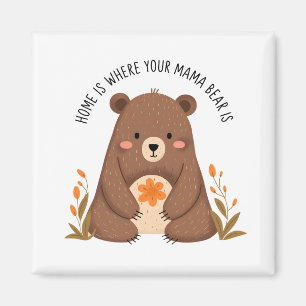 Íman Bonita Urso de Mama com Flores