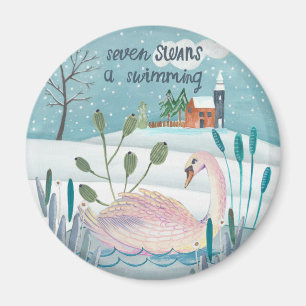 Íman Bonito 12 dias de Natal Sete Cisnes a Nadar