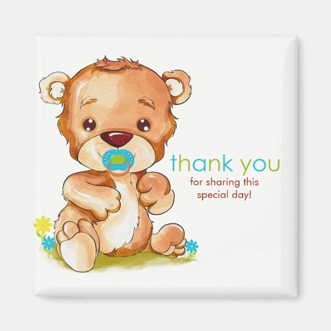 Íman Bonito Aquecedor De Bebê De Cama, Obrigado (Frente)