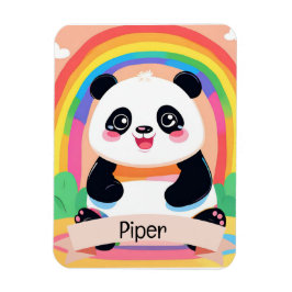 Íman Bonito Bebê Panda Rainbow
