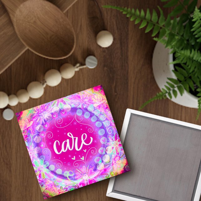 Íman Bonito cor-de-rosa, com tratamento flexível, inspi (Criador carregado)