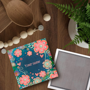 Íman Bonito Corações Florais Rosa Inspirividade Persona