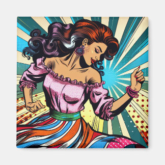 Íman Bonito dançando Salsa Pop Art