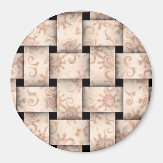 íman bonito de tecelagem rosa (Frente)