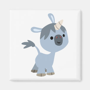 Íman Bonito e Feliz Cartoon Baby Unicorn Magnet