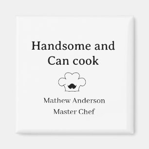 Íman bonito e pode cozinhar mestre chef homem rei da co