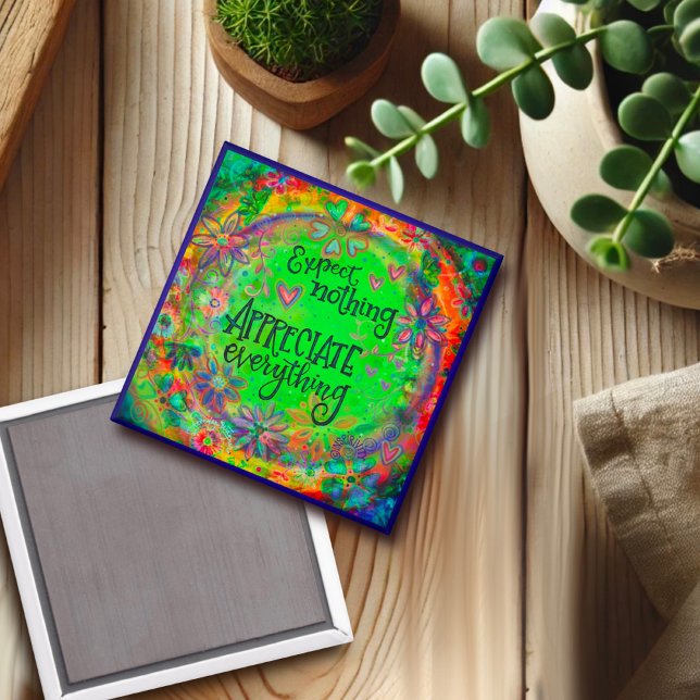 Íman Bonito Floral aprecia tudo o que é inspiracional (Criador carregado)