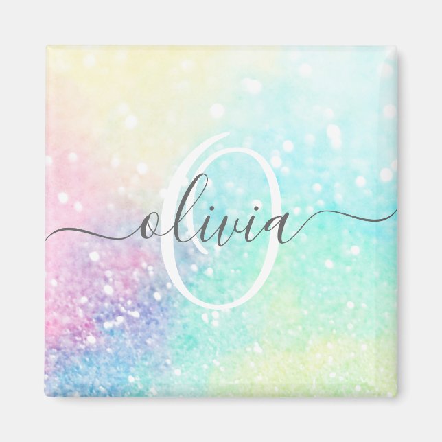 Íman Bonito Glitter Holographic Iridescente Girly (Frente)